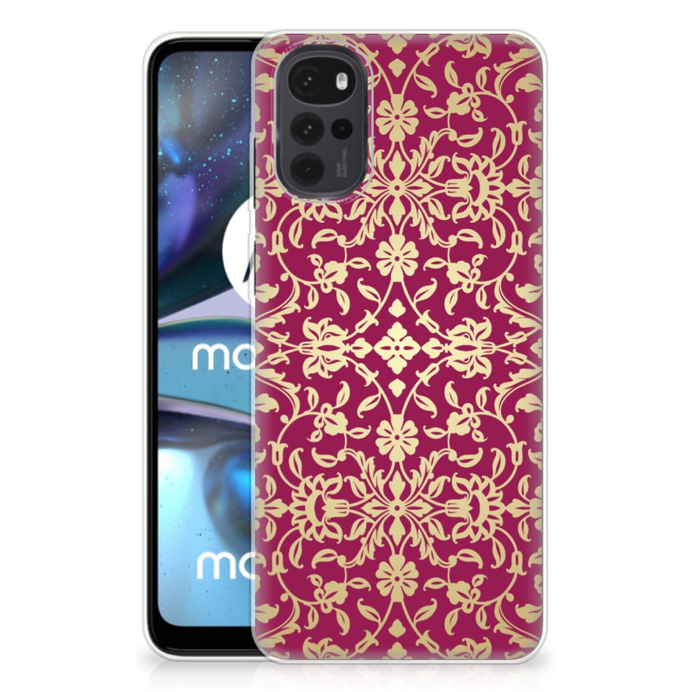 Siliconen Hoesje Motorola Moto G22 Barok Pink B2C Telecom