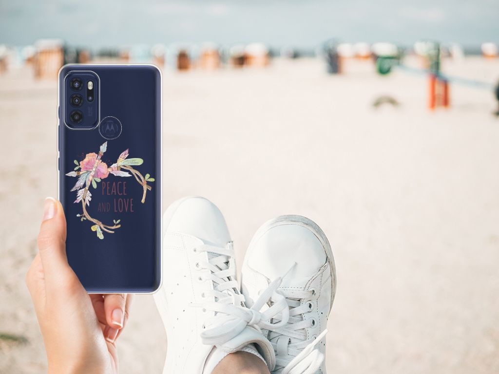 Motorola Moto G60s Telefoonhoesje met Naam Boho Text B2C Telecom