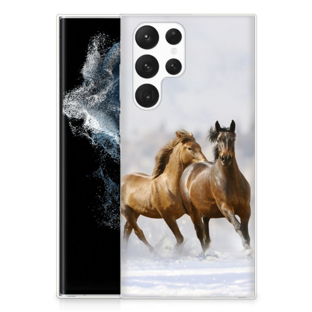 Samsung Galaxy S22 Ultra TPU Hoesje Paarden B2C Telecom