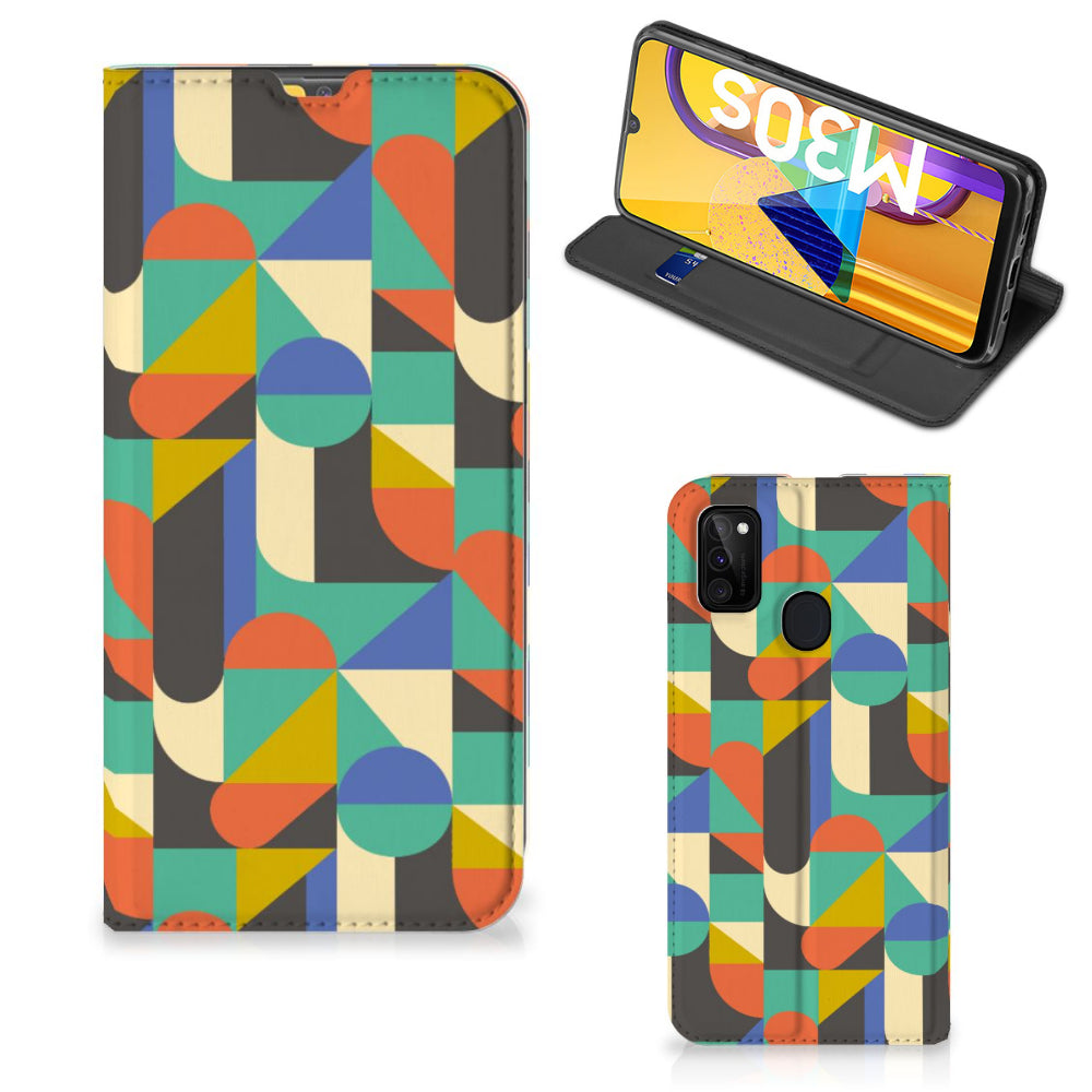 Samsung Galaxy M30s | M21 Hoesje met Magneet Funky Retro