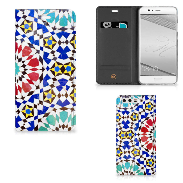 Huawei P10 Plus Standcase Mozaïek