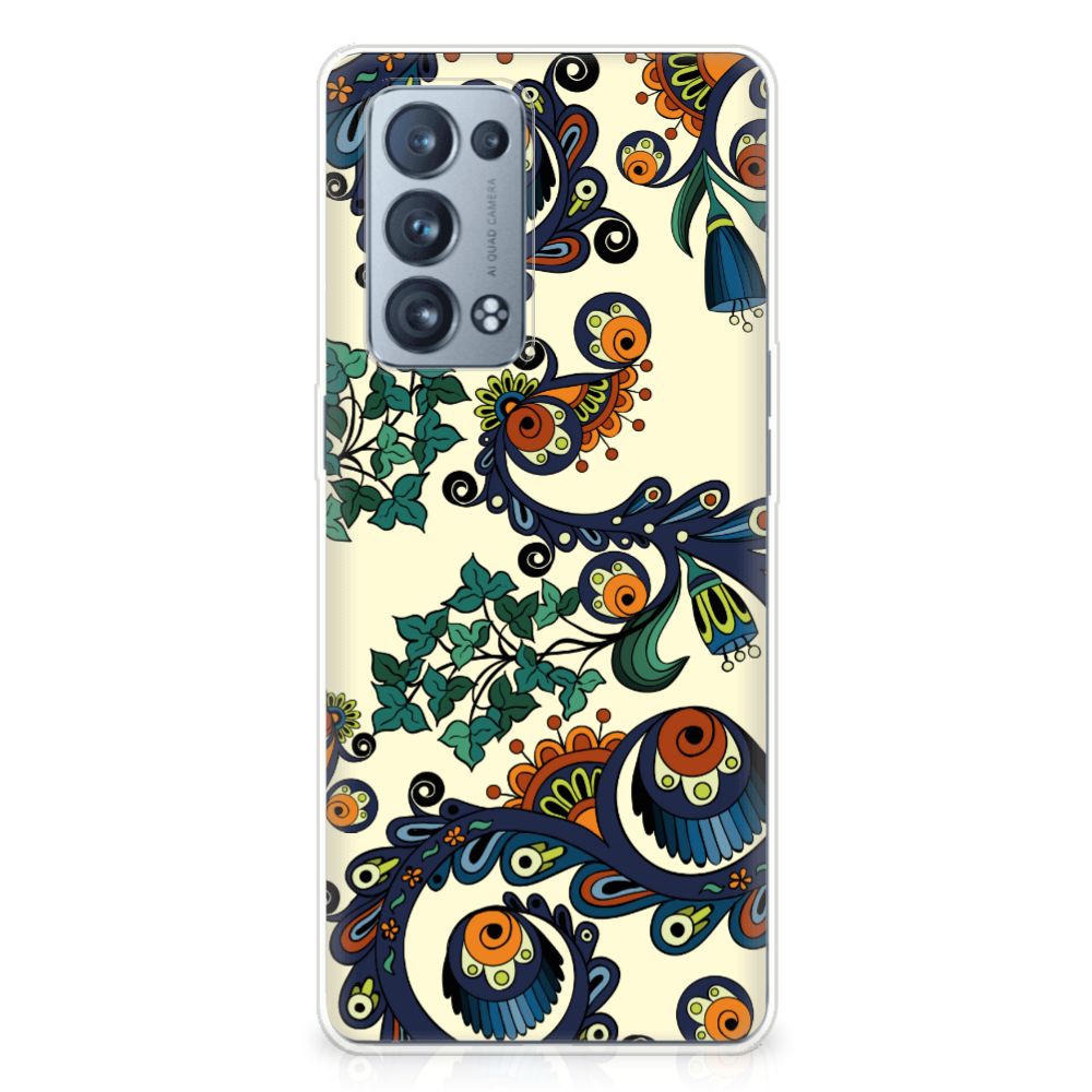 Siliconen Hoesje OPPO Reno 6 Pro Plus 5G Barok Flower