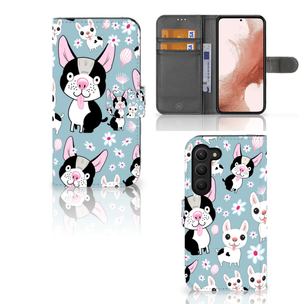 Samsung Galaxy S23 Telefoonhoesje met Pasjes Hondjes