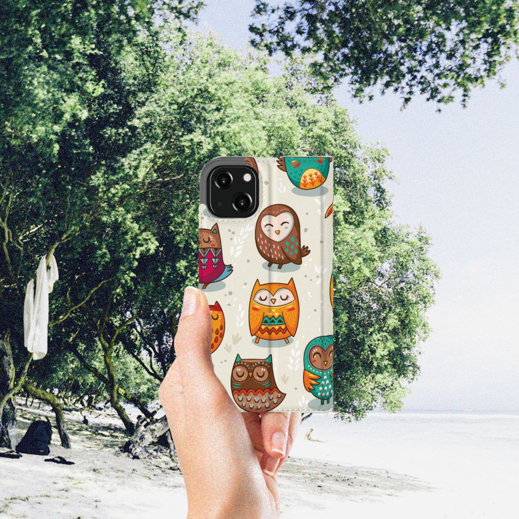 iPhone 13 Hoesje maken Vrolijke Uilen