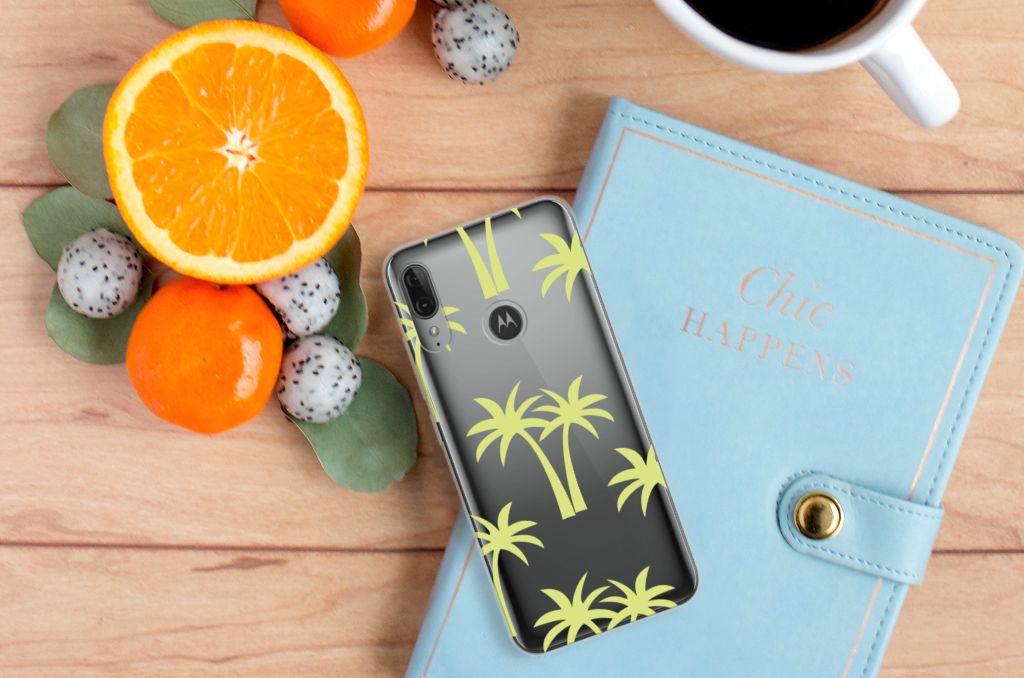 Motorola Moto E6 Plus TPU Case Palmtrees
