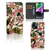 iPhone 15 Hoesje Flowers met kleurrijke bloemen en bladeren, perfect voor pasjes en stijl!