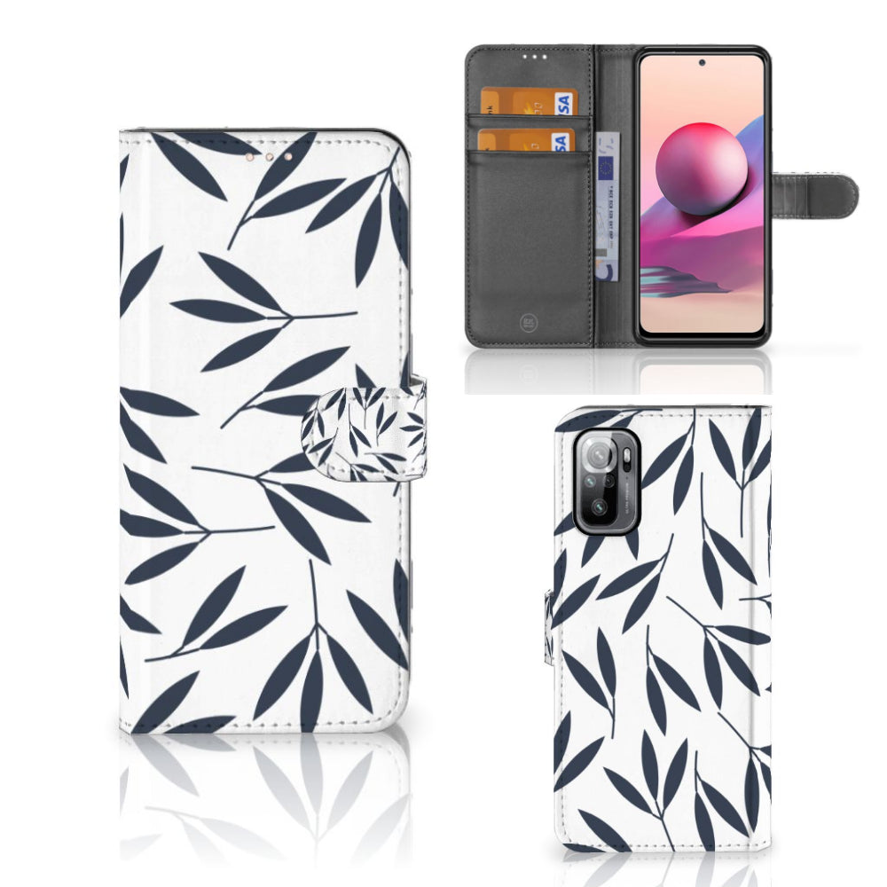 Xiaomi Redmi Note 10/10T 5G | Poco M3 Pro Hoesje Leaves Blue