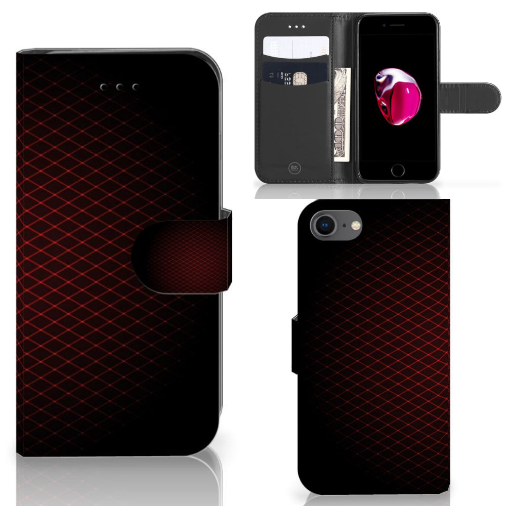iPhone 7 | 8 | SE (2020) | SE (2022) Telefoon Hoesje Geruit Rood