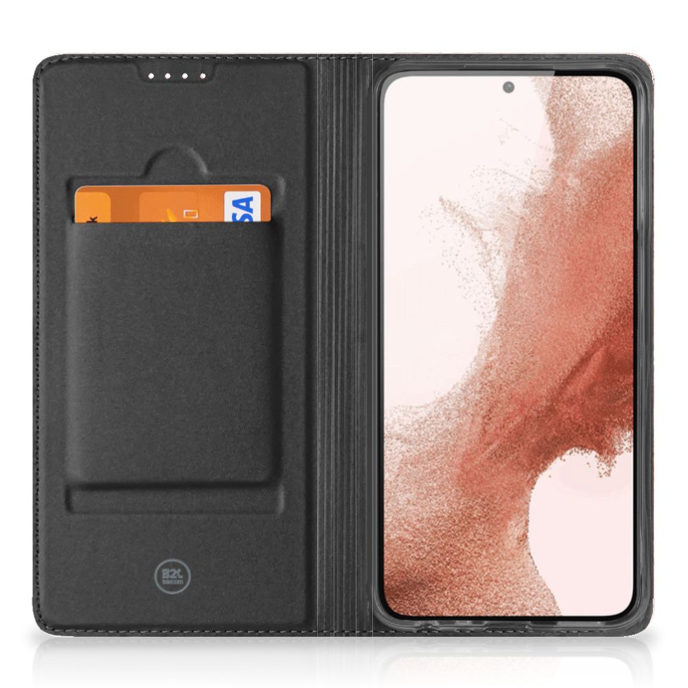 Samsung Galaxy S23 Standcase Marmer Oranje