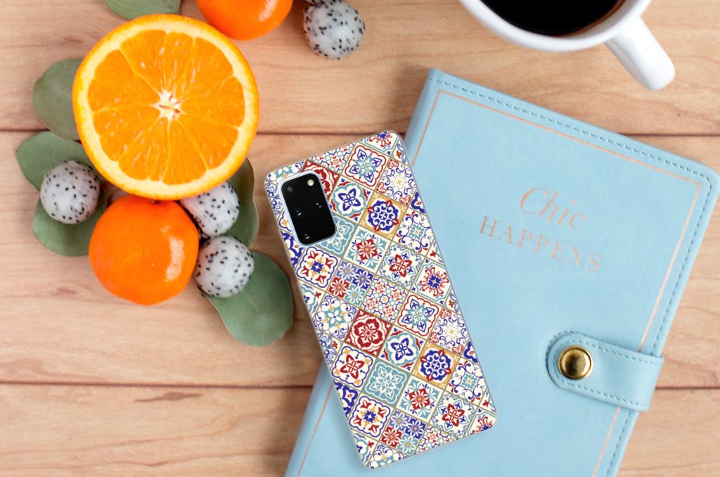 Samsung Galaxy S20 Plus TPU Siliconen Hoesje Tiles Color B2C Telecom