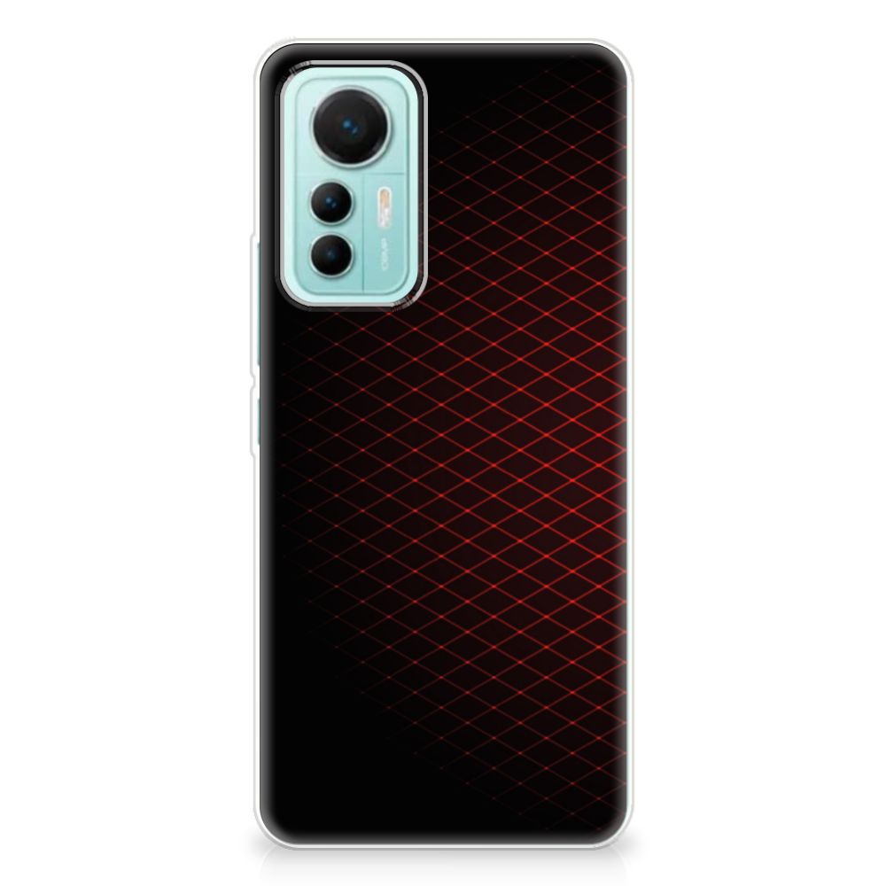 Xiaomi 12 Lite TPU bumper Geruit Rood B2C Telecom