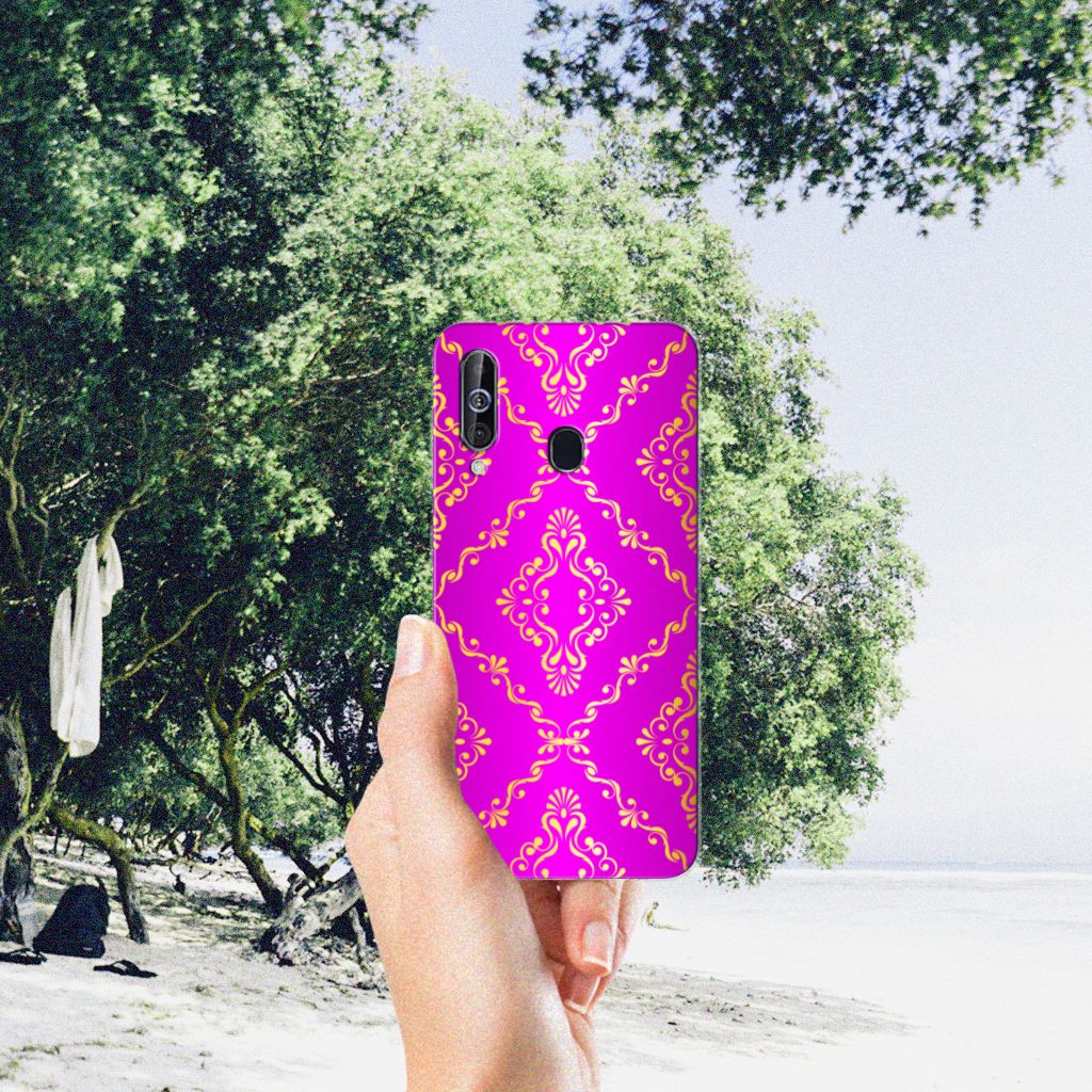 Siliconen Hoesje Samsung Galaxy A60 Barok Roze