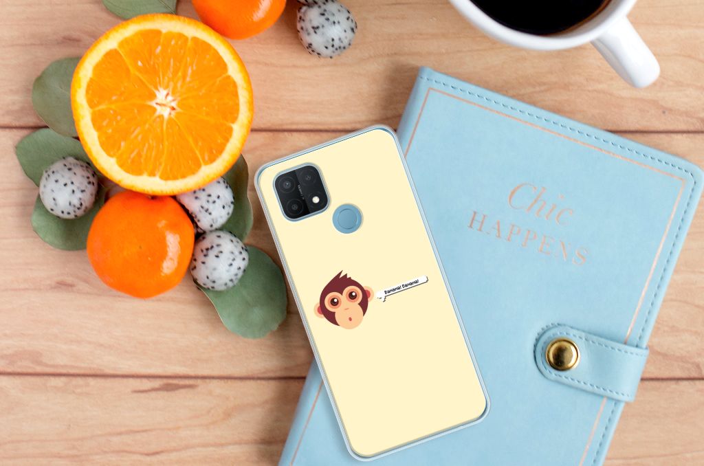 OPPO A15 Telefoonhoesje met Naam Monkey B2C Telecom