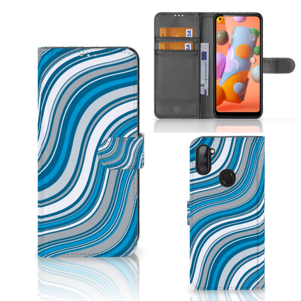Samsung Galaxy M11 | A11 Telefoon Hoesje Waves Blue