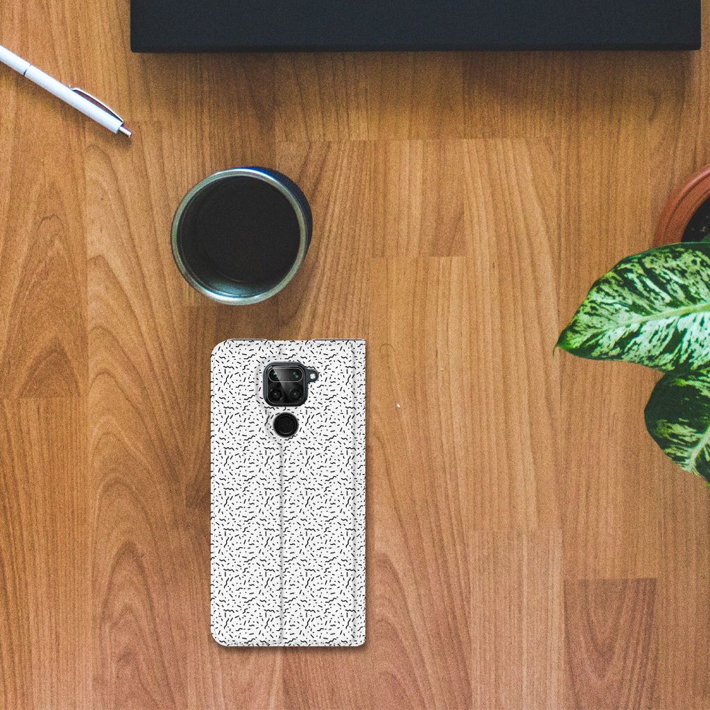 Xiaomi Redmi Note 9 Hoesje met Magneet Stripes Dots - B2C Telecom