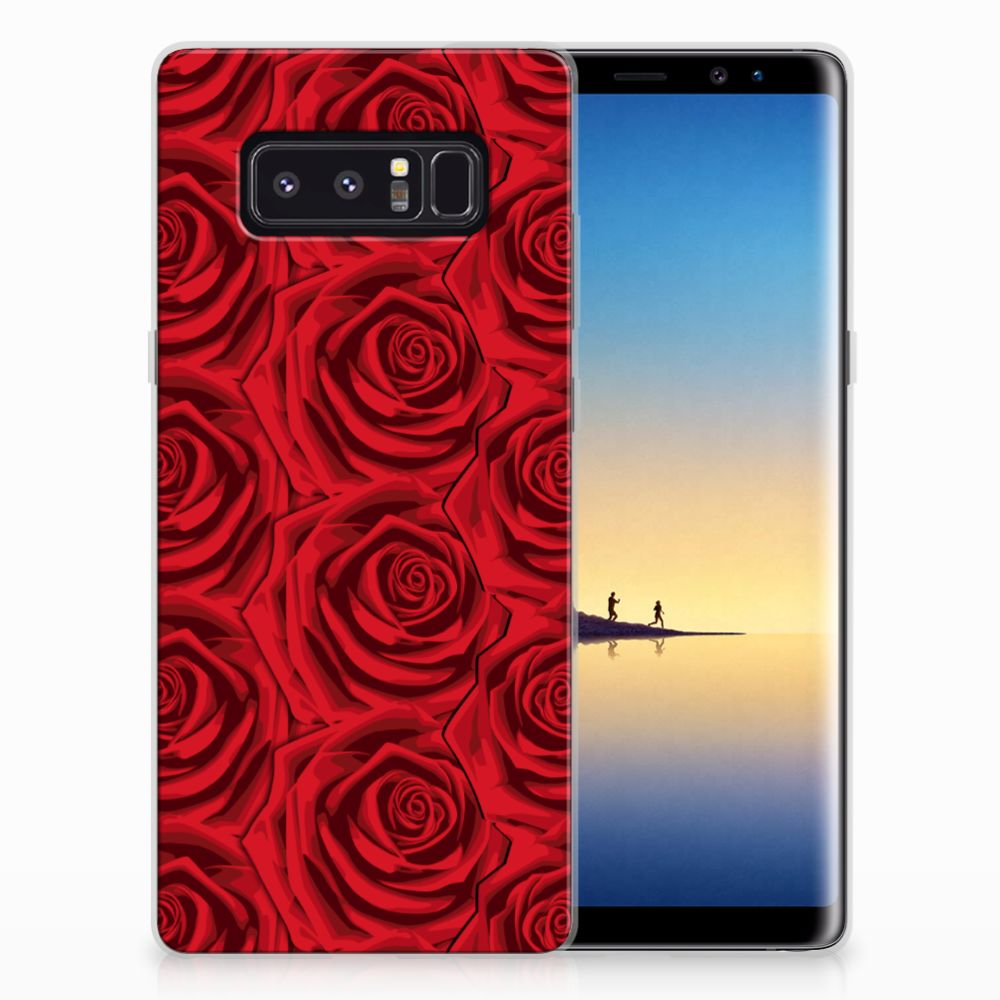 Samsung Galaxy Note 8 TPU Case Red Roses