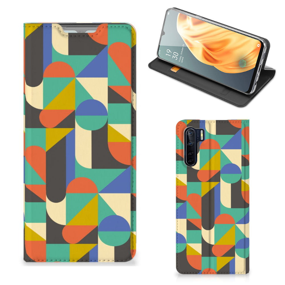 OPPO Reno3 | A91 Hoesje met Magneet Funky Retro