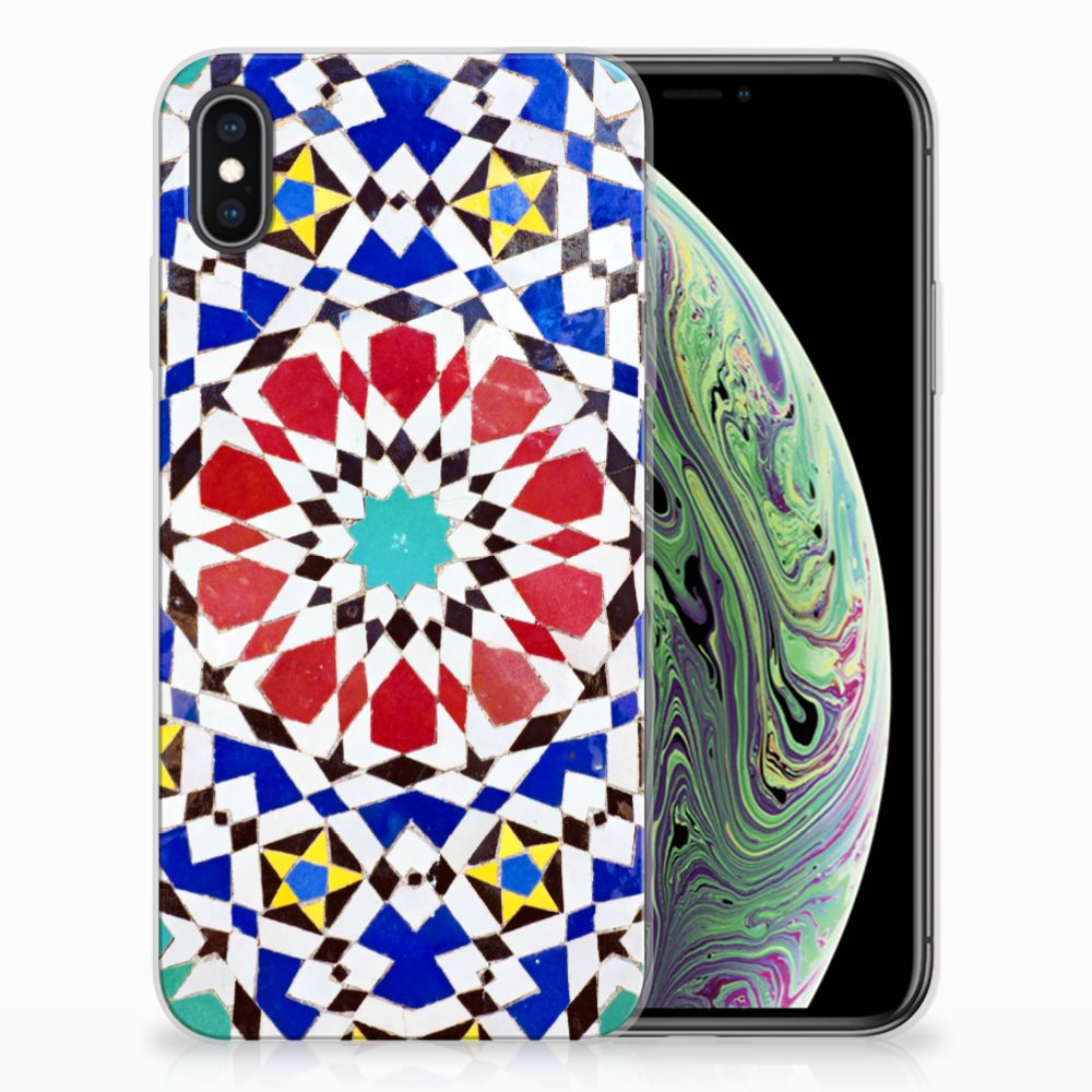 Apple iPhone Xs Max TPU Siliconen Hoesje Mozaïek
