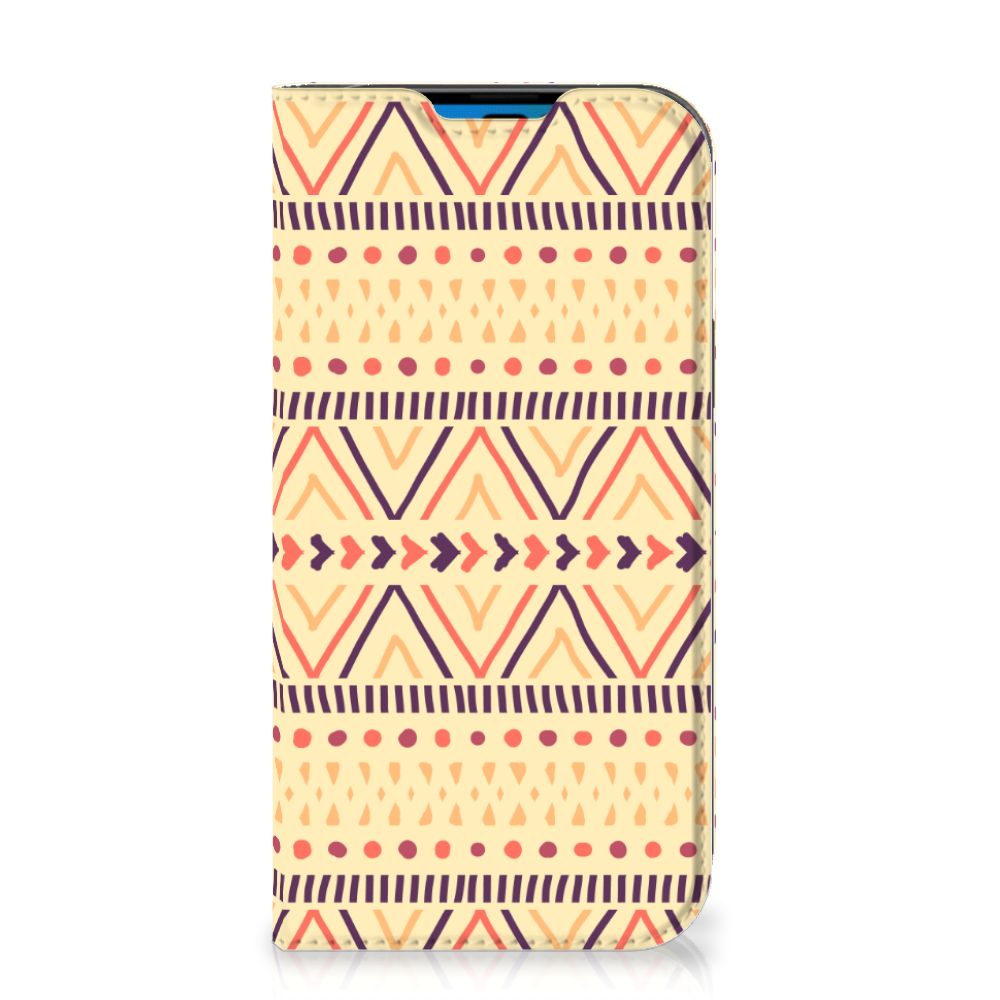 iPhone 14 Pro Hoesje met Magneet Aztec Yellow - B2C Telecom