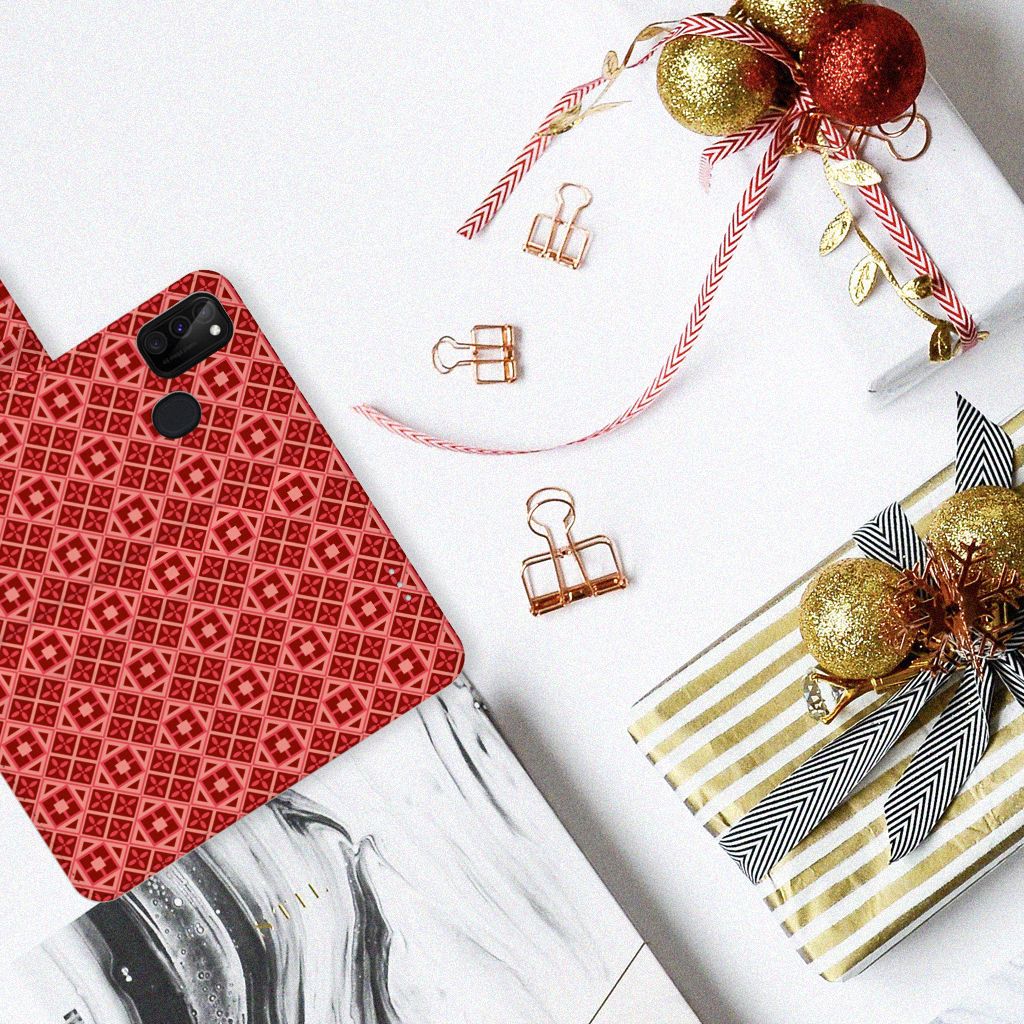 Samsung Galaxy M21 | M30s Telefoon Hoesje Batik Rood
