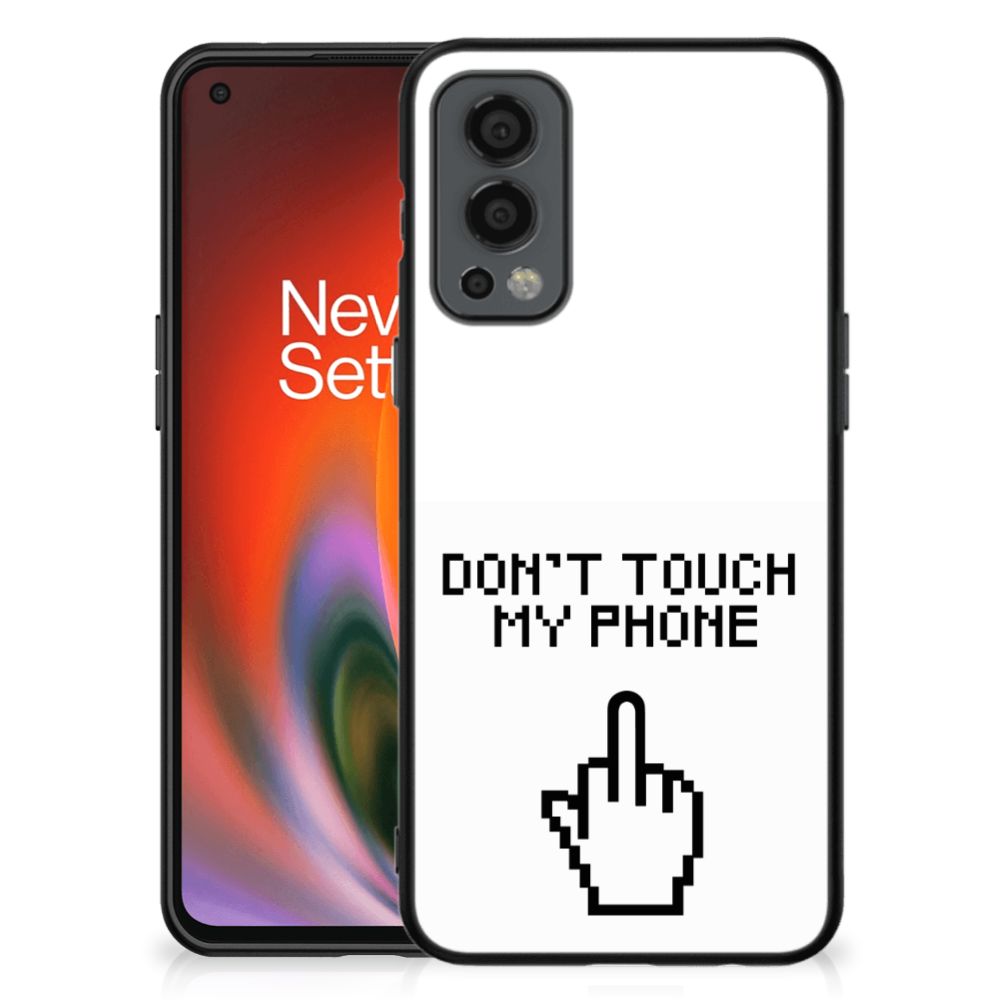 OnePlus Nord 2 Telefoon Hoesje Finger Don't Touch My Phone