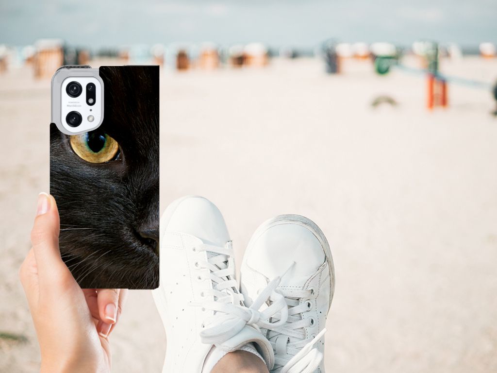 OPPO Find X5 Pro Hoesje maken Zwarte Kat - B2C Telecom