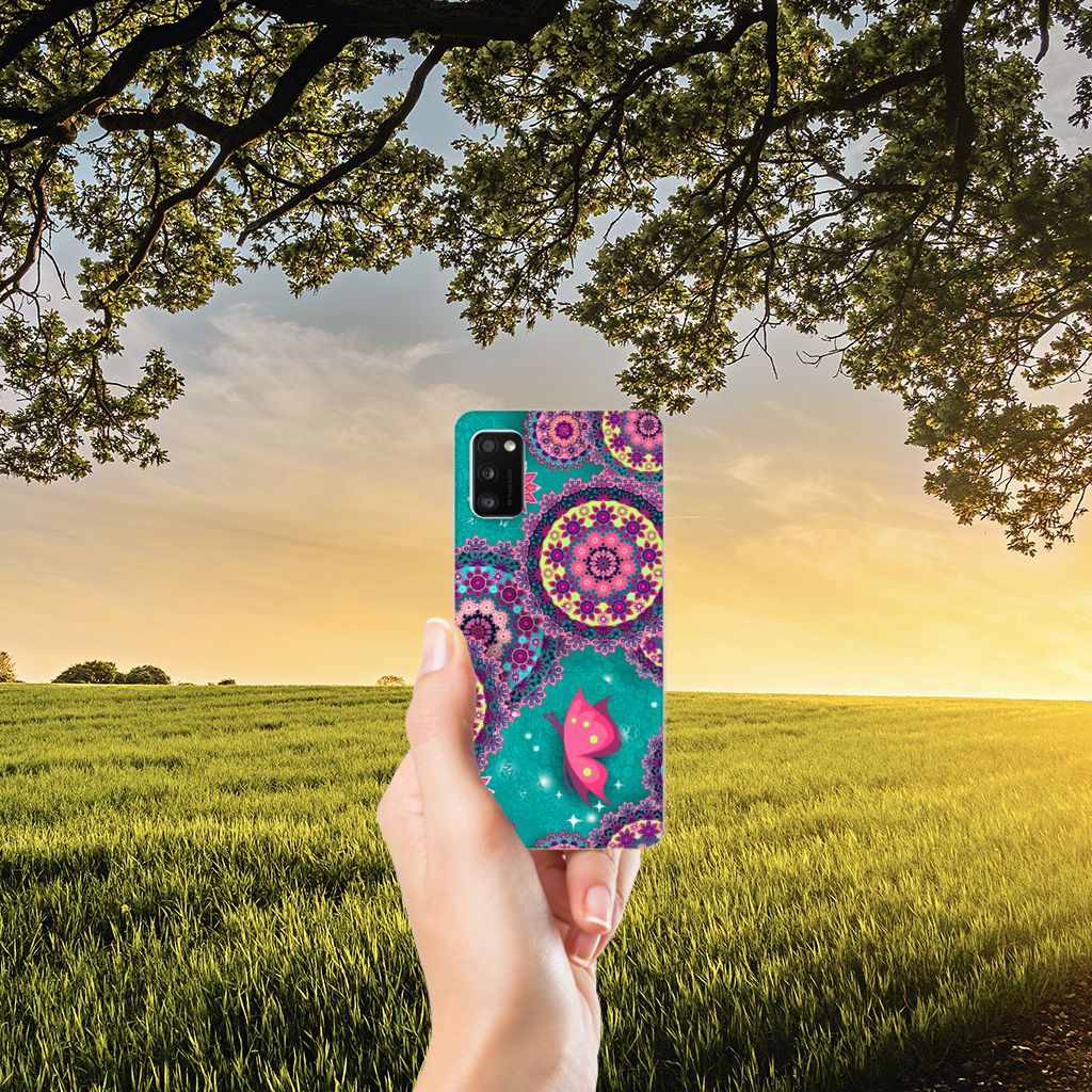 Samsung Galaxy A41 Hoesje maken Cirkels en Vlinders B2C Telecom