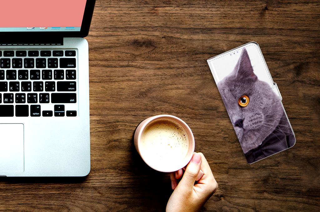 Samsung Galaxy S20 Ultra Telefoonhoesje met Pasjes Kat