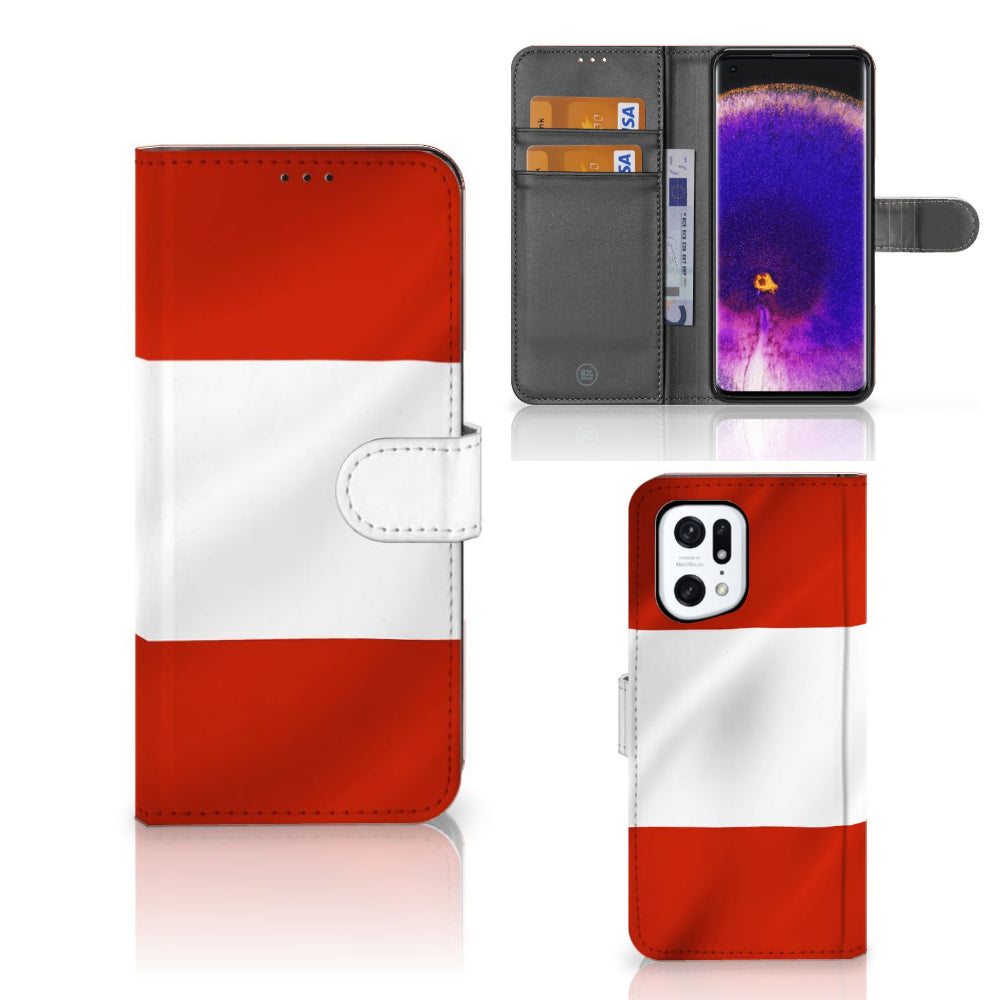 OPPO Find X5 Pro Bookstyle Case Oostenrijk