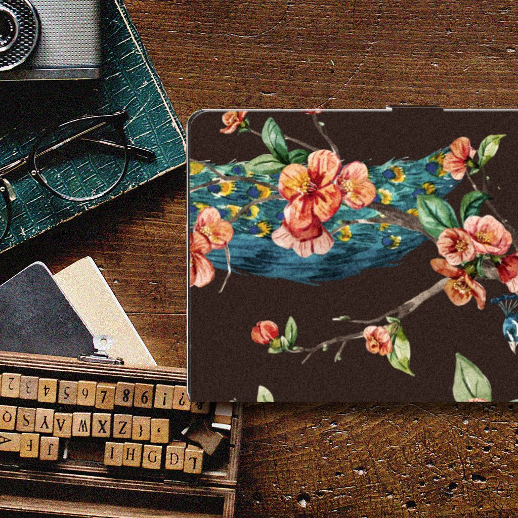Lenovo Tab P11 | P11 Plus Flip Case Pauw met Bloemen