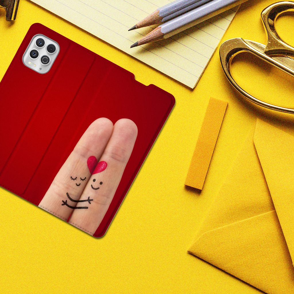 Motorola Moto G100 Hippe Standcase Liefde - Origineel Romantisch Cadeau