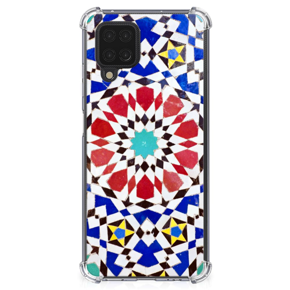Samsung Galaxy A12 Anti-Shock Hoesje Mozaïek - B2C Telecom
