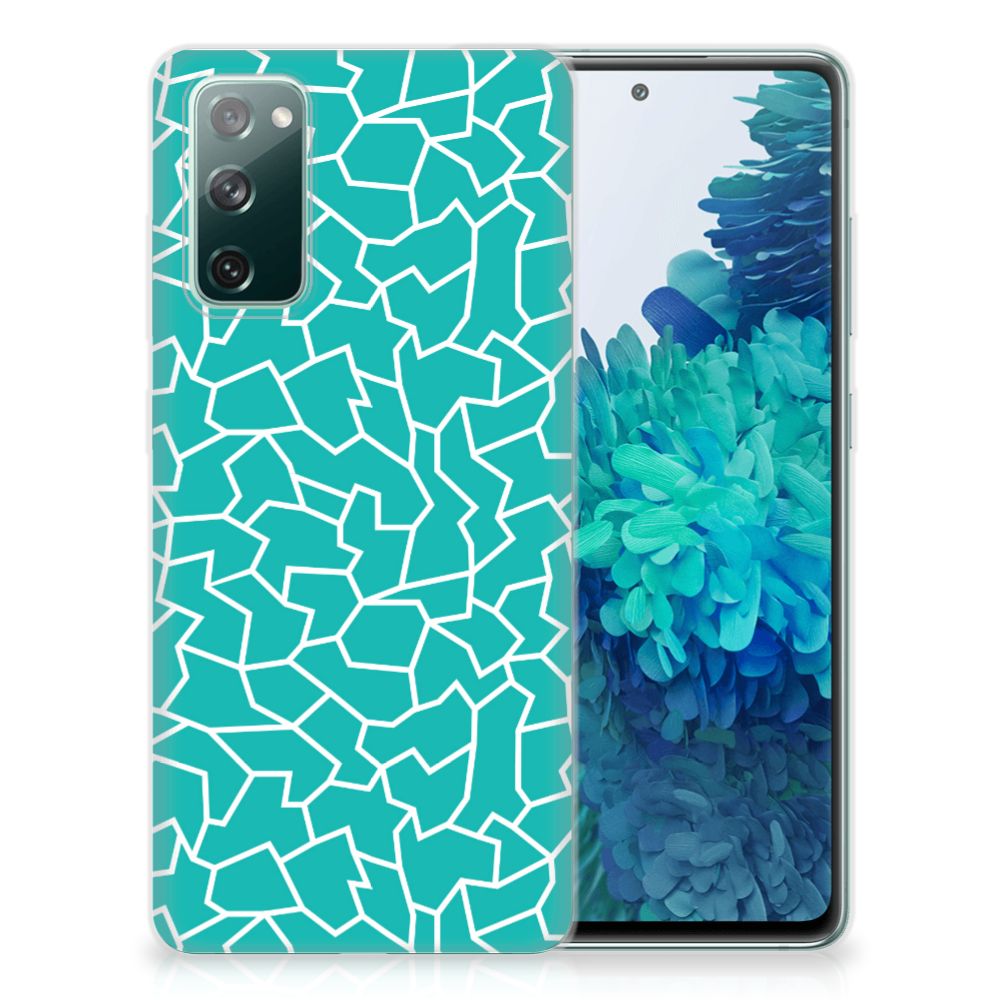 Samsung Galaxy S20 FE Hoesje maken Cracks Blue B2C Telecom