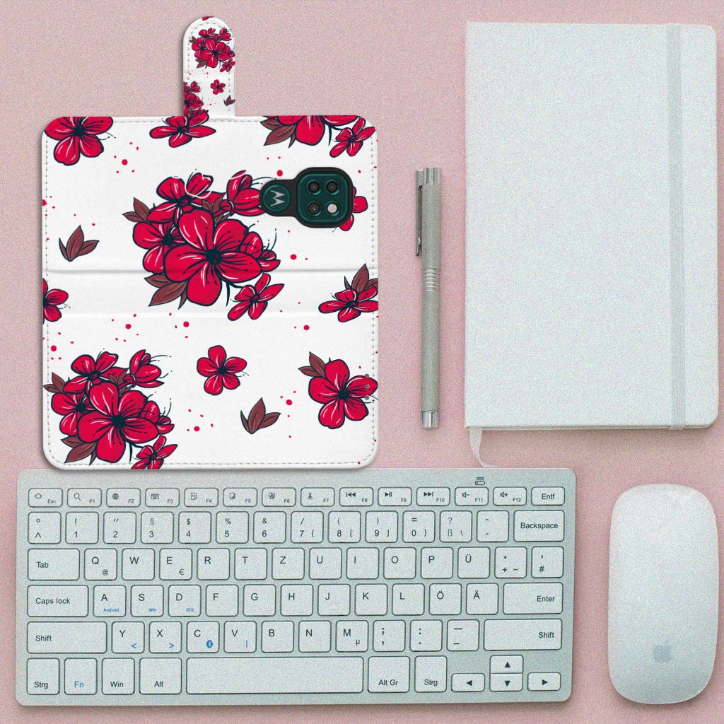 Motorola Moto G9 Play | E7 Plus Hoesje Blossom Red