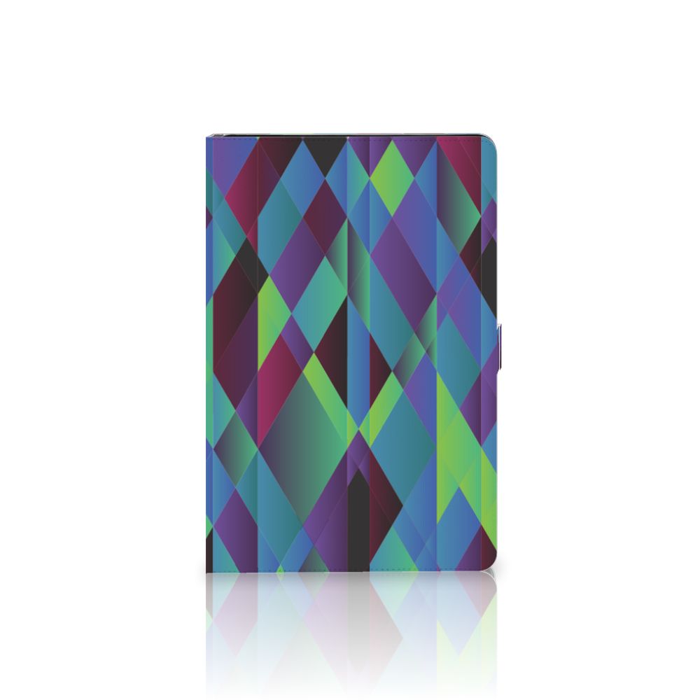 Samsung Galaxy Tab S7 FE | S7+ | S8+ Tablet Beschermhoes Abstract Green Blue