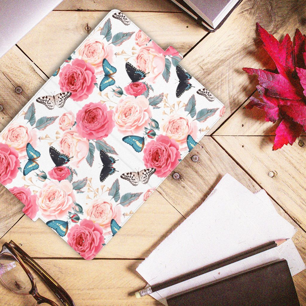 Lenovo Tab M10 Plus 3rd Gen 10.6 inch Tablet Cover Butterfly Roses