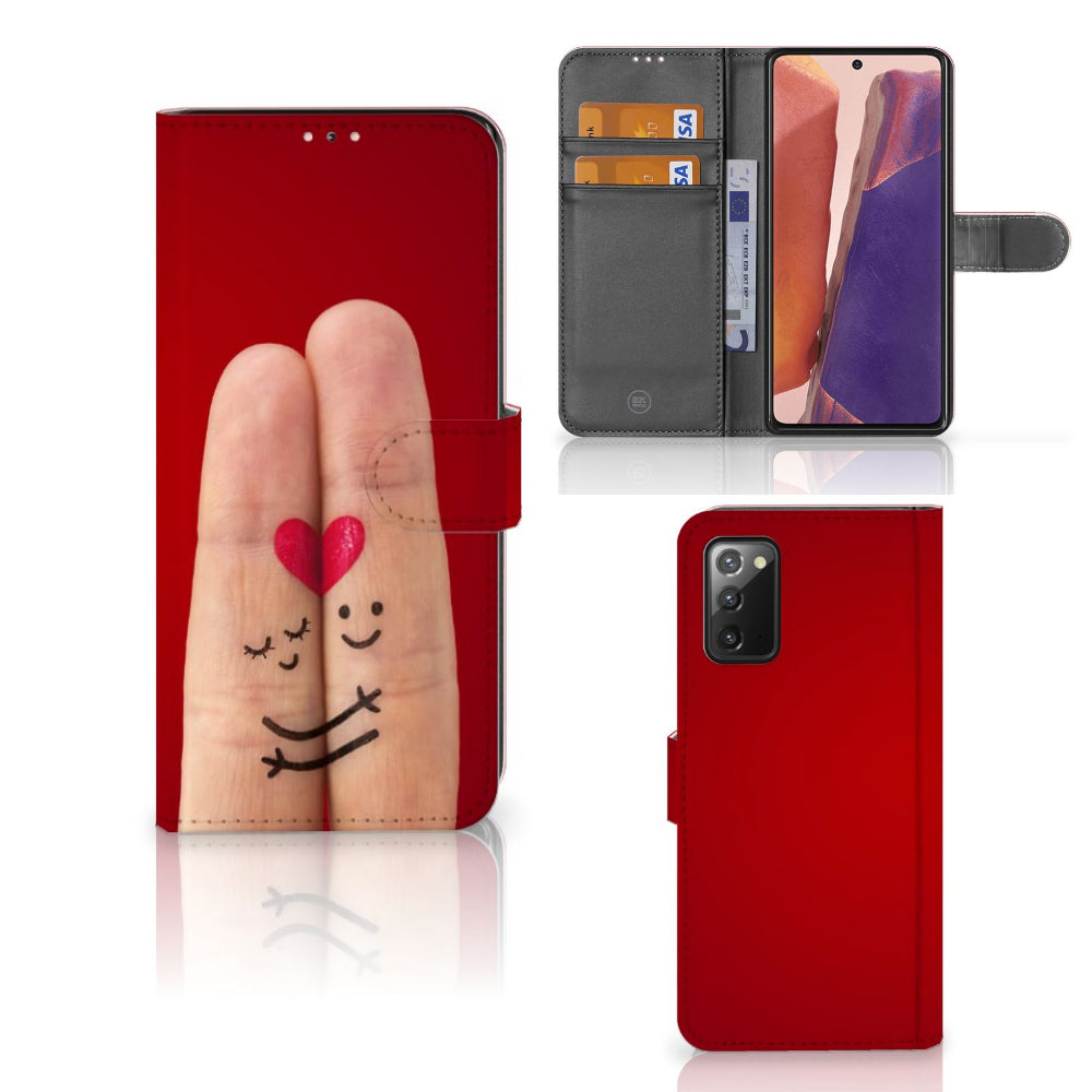 Samsung Galaxy Note 20 Wallet Case met Pasjes Liefde - Origineel Romantisch Cadeau