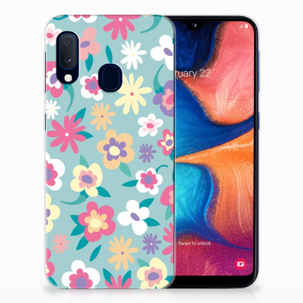 Samsung Galaxy A20e TPU Case Flower Power