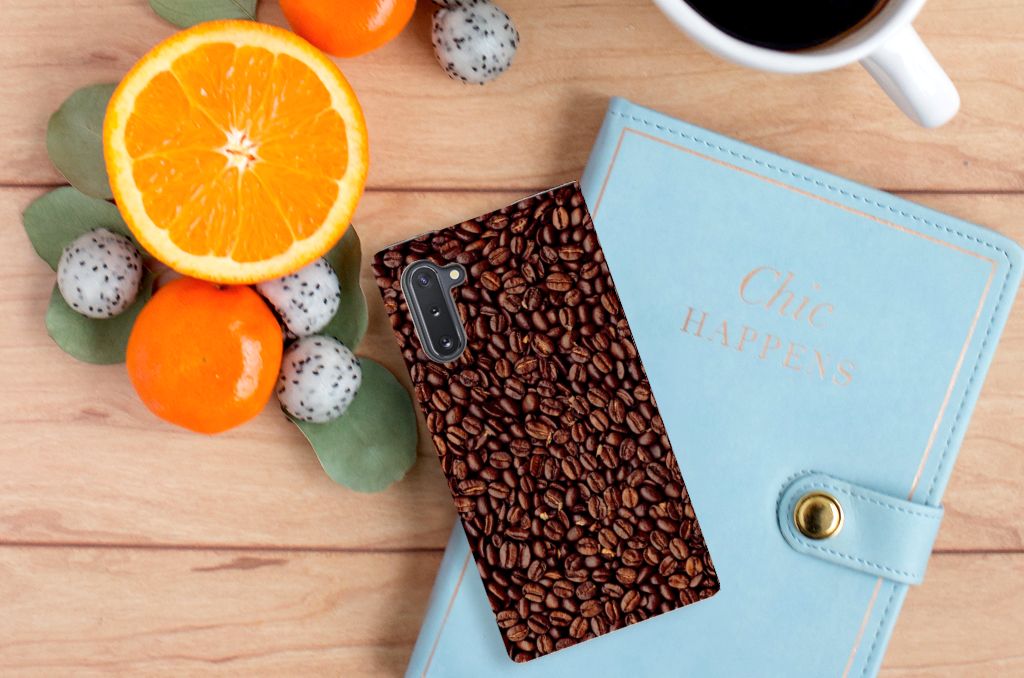 Samsung Galaxy Note 10 Flip Style Cover Koffiebonen