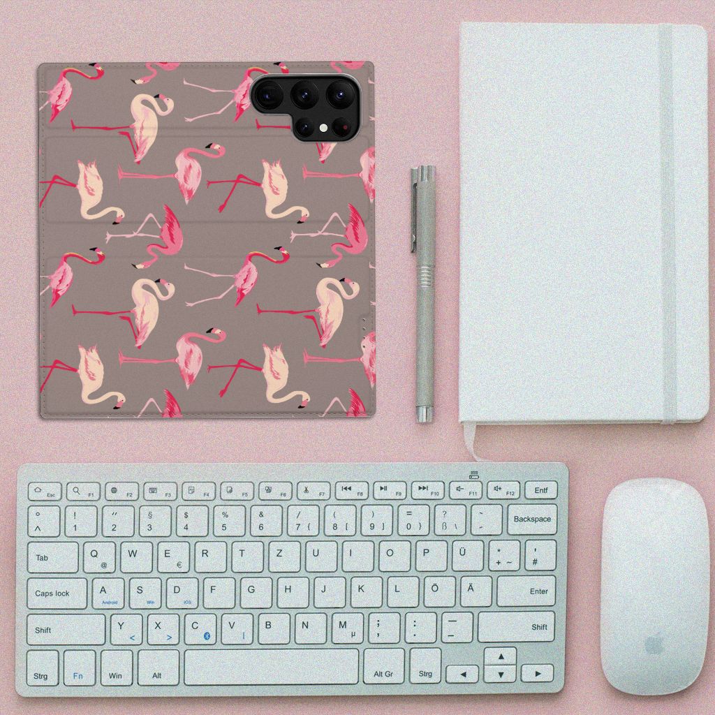 Samsung Galaxy S23 Ultra Hoesje maken Flamingo - B2C Telecom
