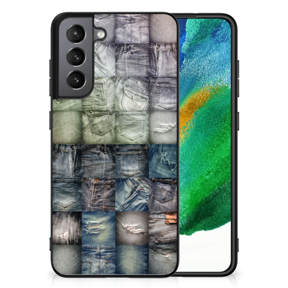 GSM Cover Samsung Galaxy S21FE Spijkerbroeken
