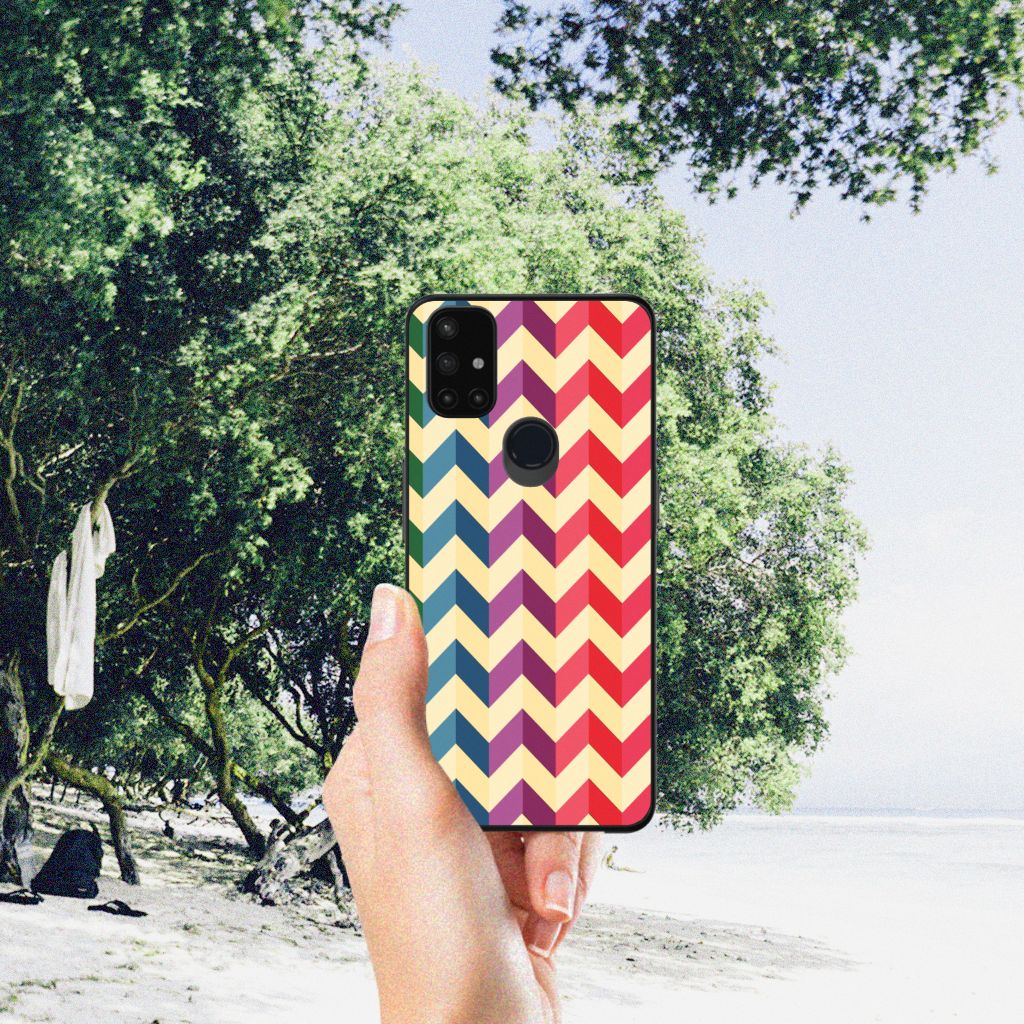 OnePlus Nord N10 5G Back Case Zigzag Multi Color B2C Telecom