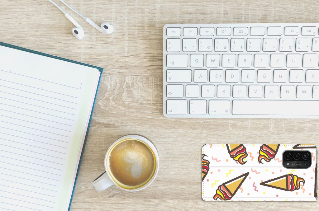 OPPO A54 5G | A74 5G | A93 5G Flip Style Cover Icecream - B2C Telecom