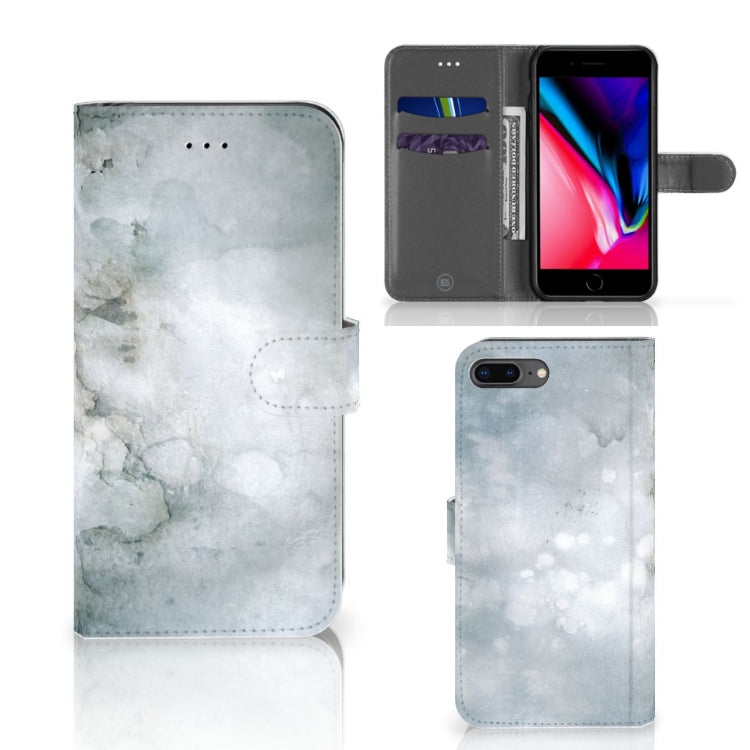 Hoesje Apple iPhone 7 Plus | 8 Plus Painting Grey