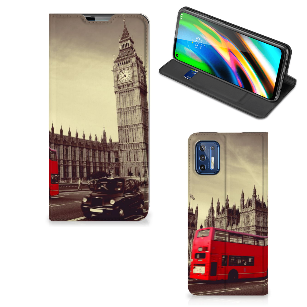Motorola Moto G9 Plus Book Cover Londen - B2C Telecom