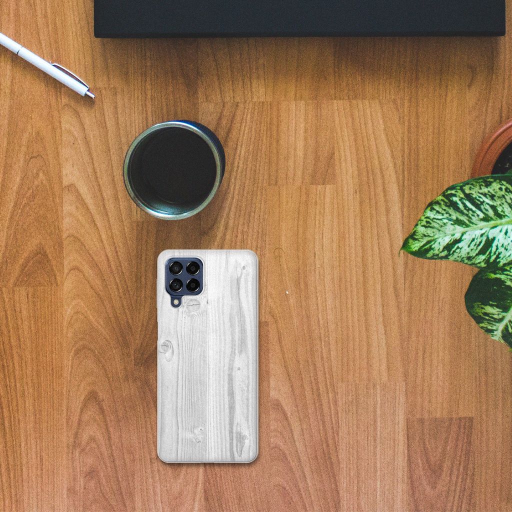 Samsung Galaxy M53 Bumper Hoesje White Wood B2C Telecom