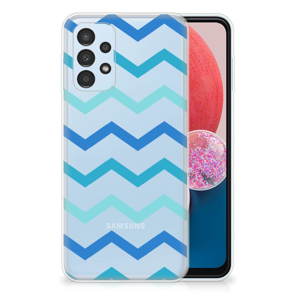 Samsung Galaxy A13 4G TPU bumper Zigzag Blauw B2C Telecom