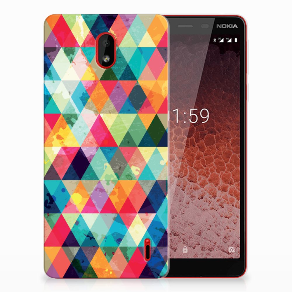 Nokia 1 Plus TPU bumper Geruit