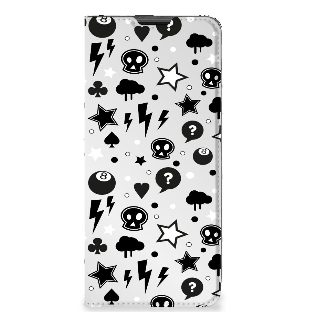 Mobiel BookCase Motorola Moto G51 5G Silver Punk