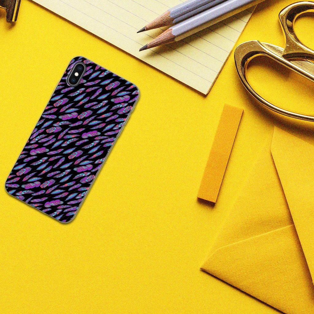 Apple iPhone Xs Max TPU bumper Feathers Color